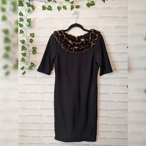 Taylor Ruffle Neckline Dress